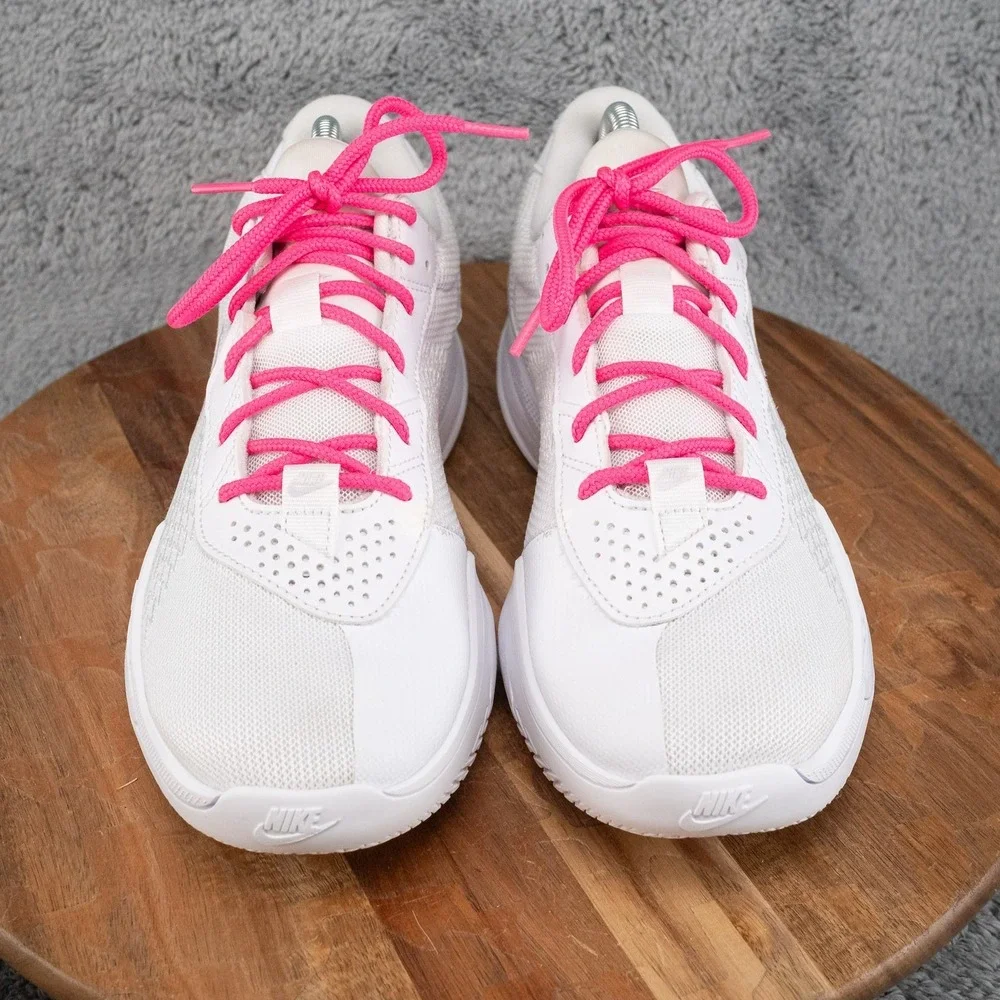 Nike Air Zoom Sneakers Mens Size 9 White Tennis Basketball Shoes FV1298-100 Low